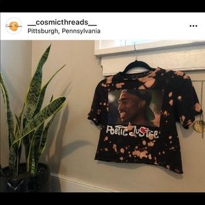 Tupac Bleached Crop Top